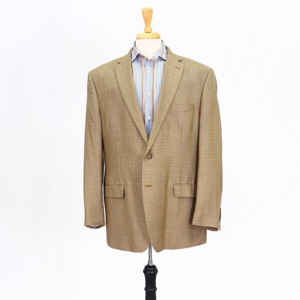 Ralph Lauren 46R Brown Check 2-Button Sport Coat Blazer Jacket P247